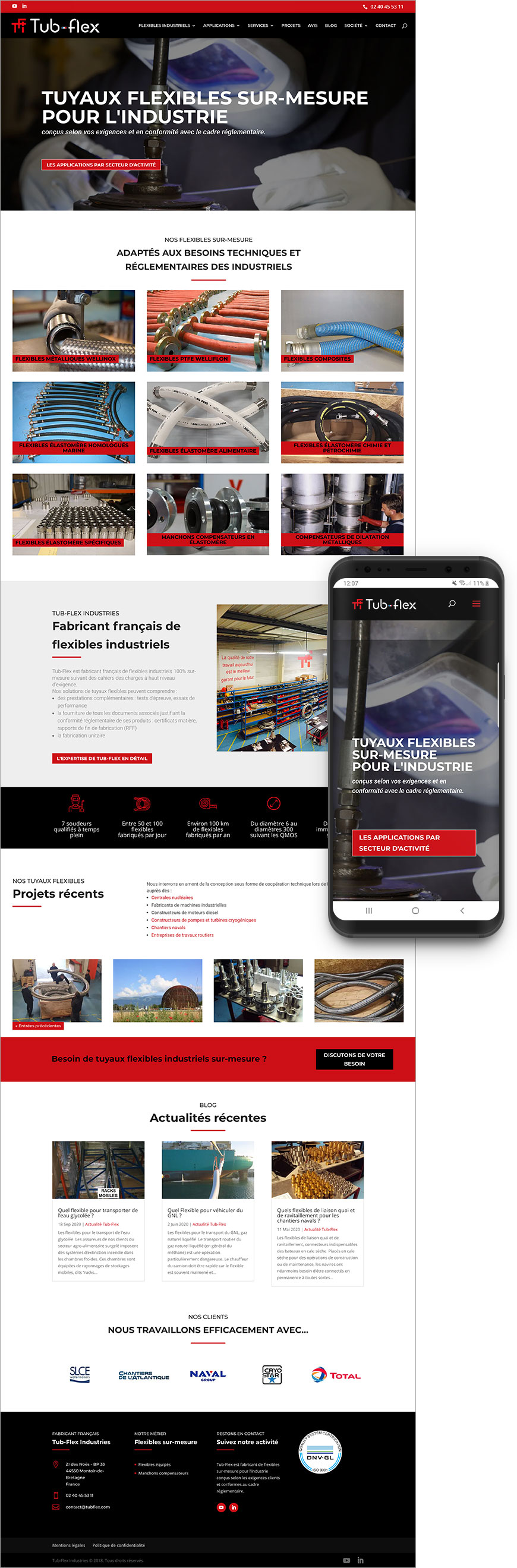 Création site internet Tubflex Création site internet Tubflex