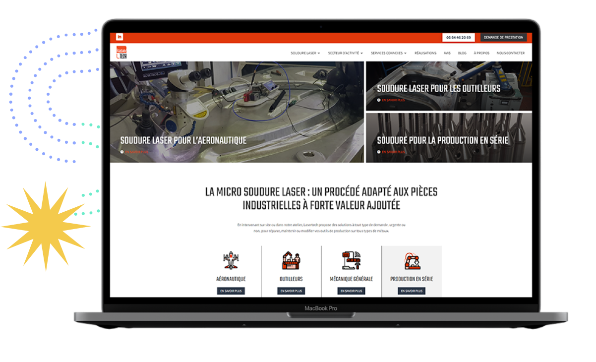 Refonte du site web lasertech